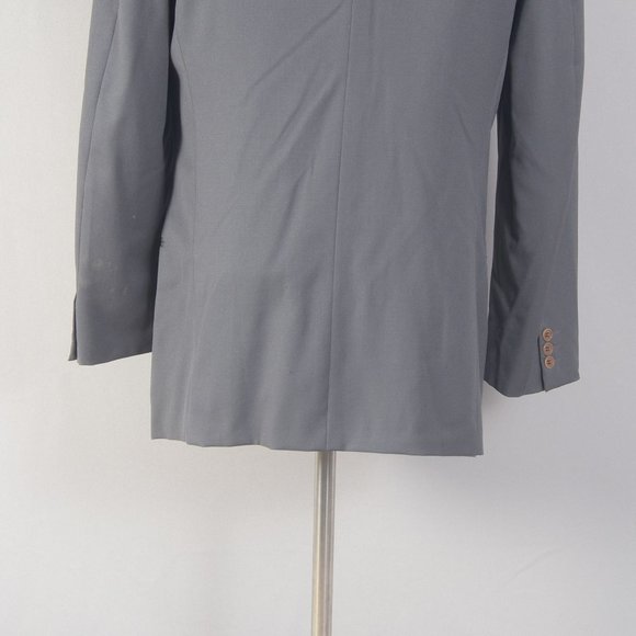 Mani Olive Godfrys Men's Coat Blazer Gray Double Breasted 40R